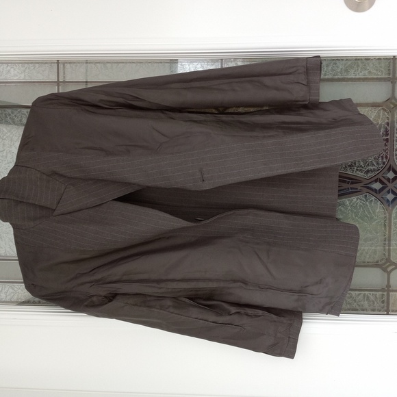 Lafayette NewYork148 Grey+Sl.Blue Pinstripe Women's Blazer 100%Wool Size4P Excel - Picture 10 of 14